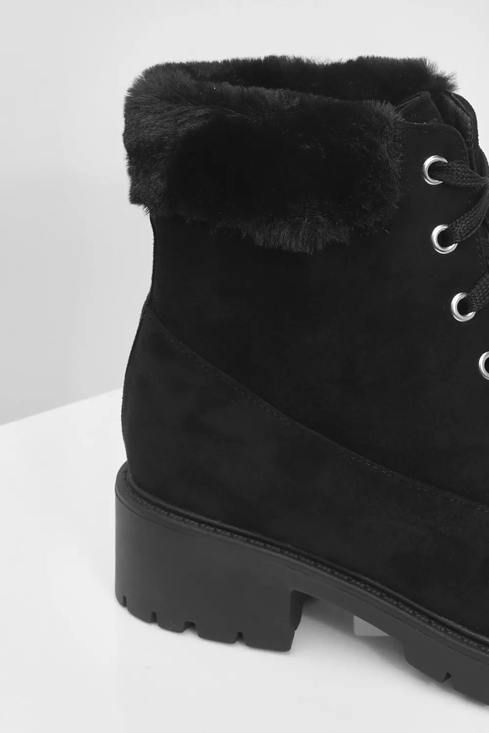 Mia misha fur trim lace hot sale up boot