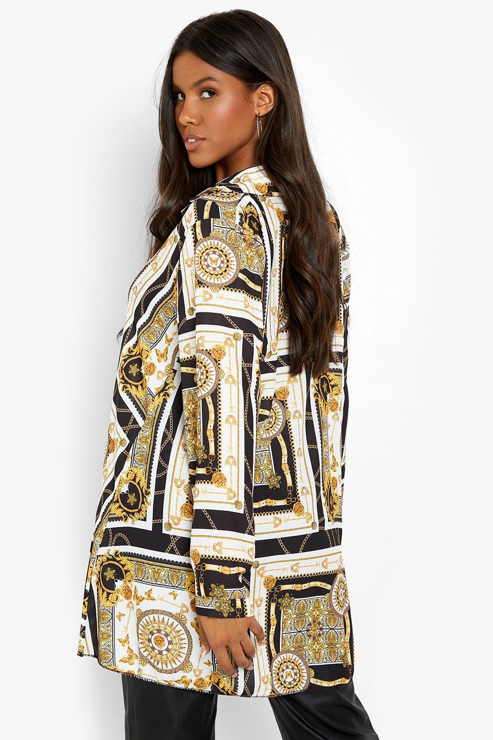 chain-print shirt jacket, Versace