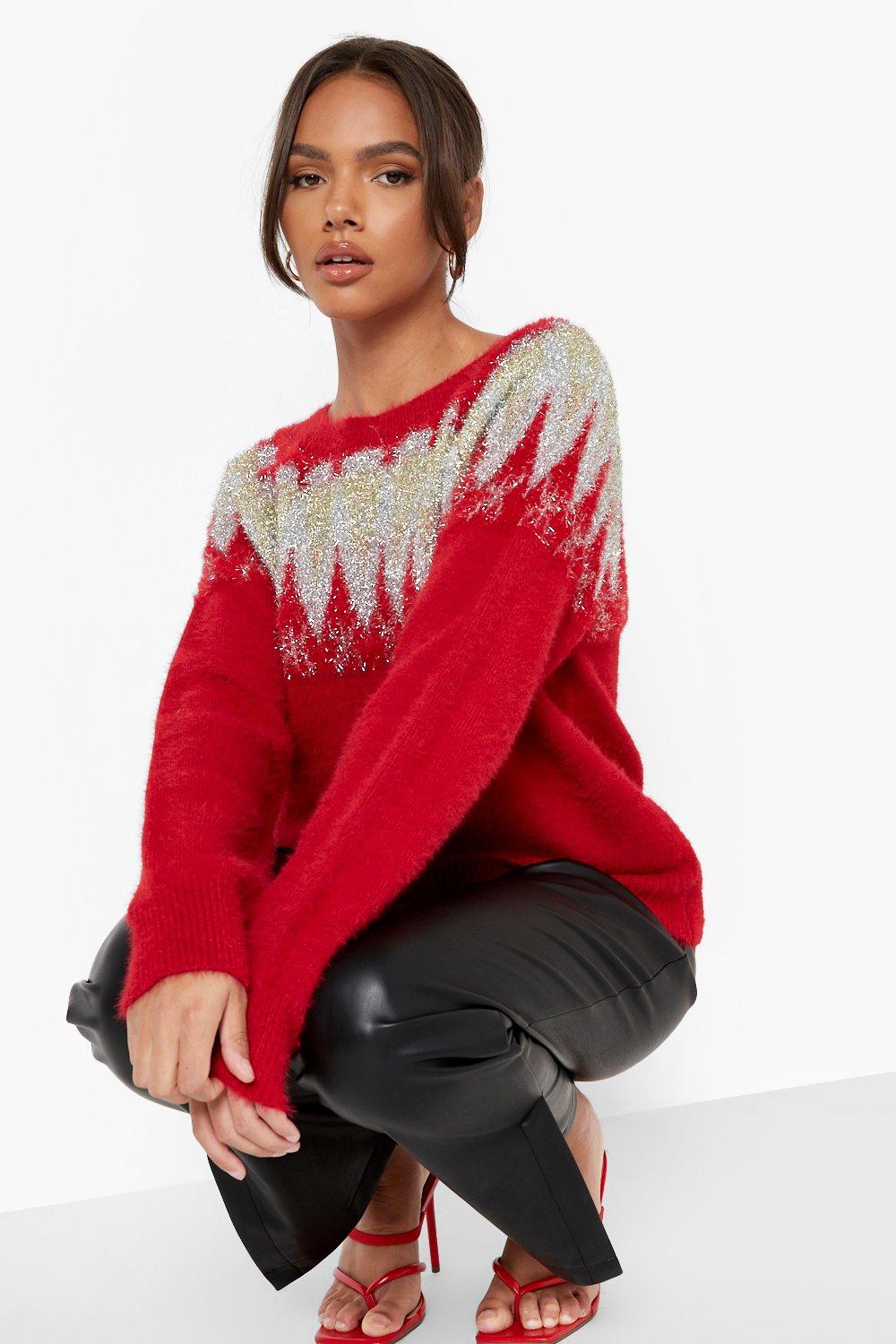 Christmas jumper glitter best sale