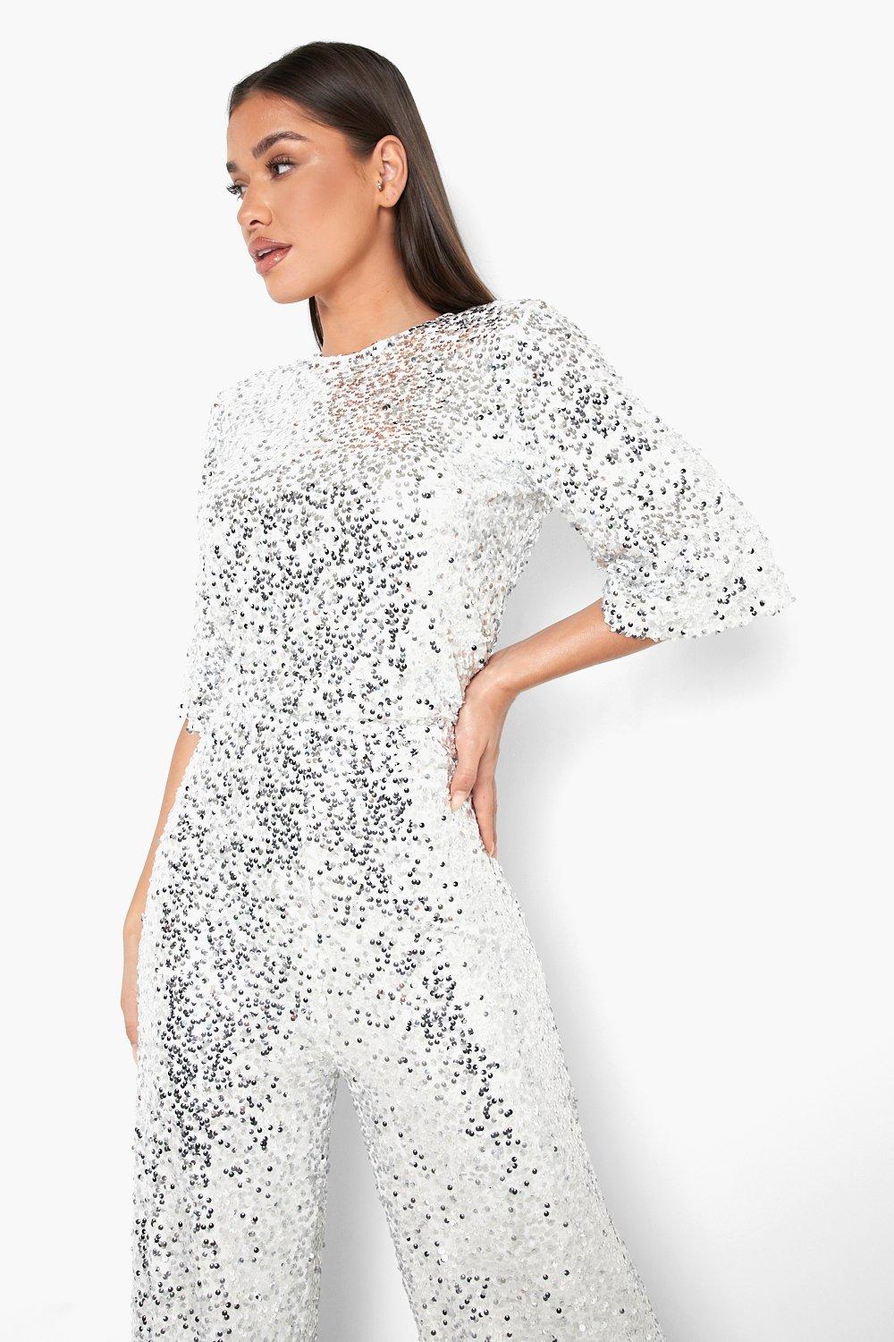 Boohoo sparkly 2024 jumpsuit