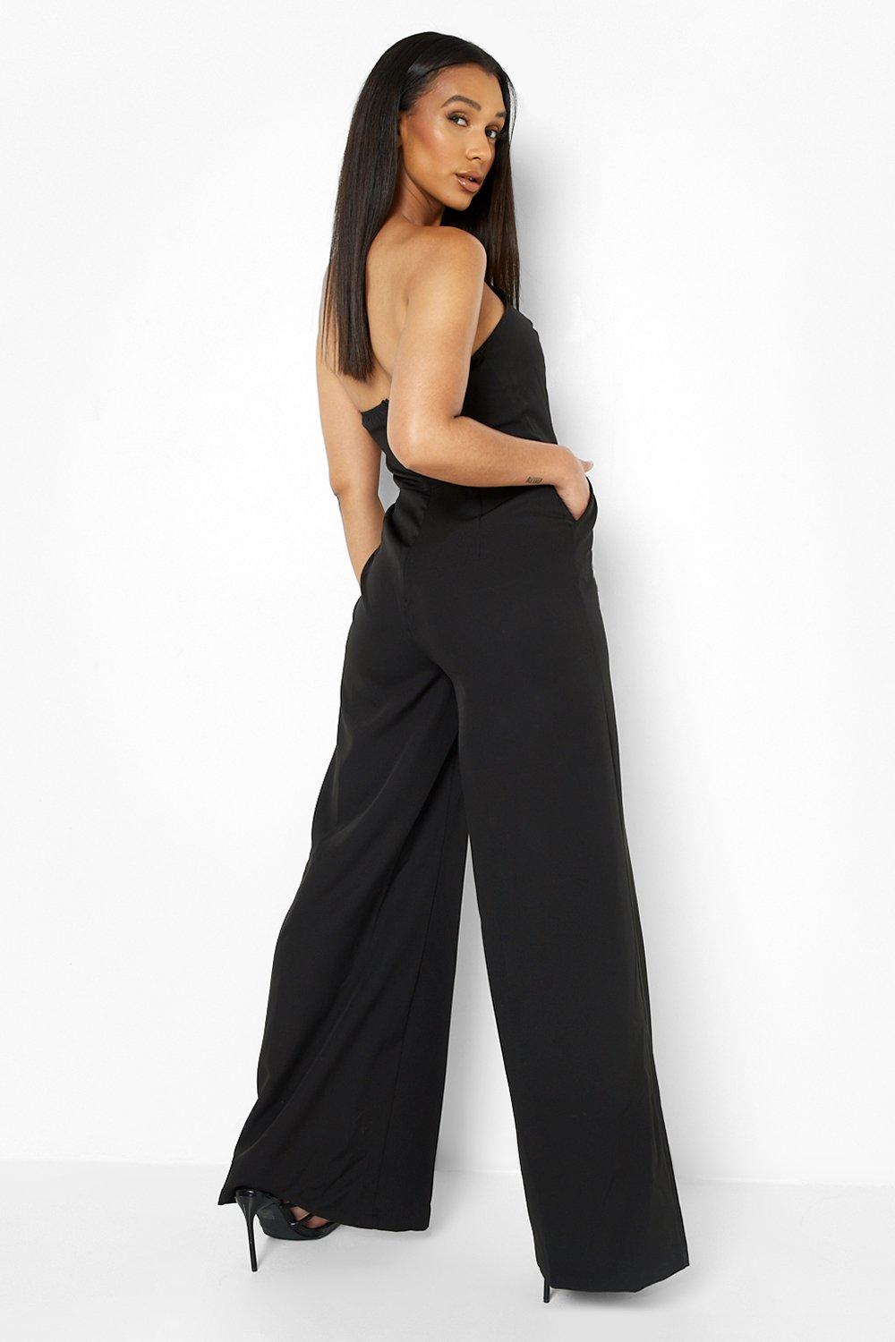 Bandeau Tailored Wide Leg Jumpsuit