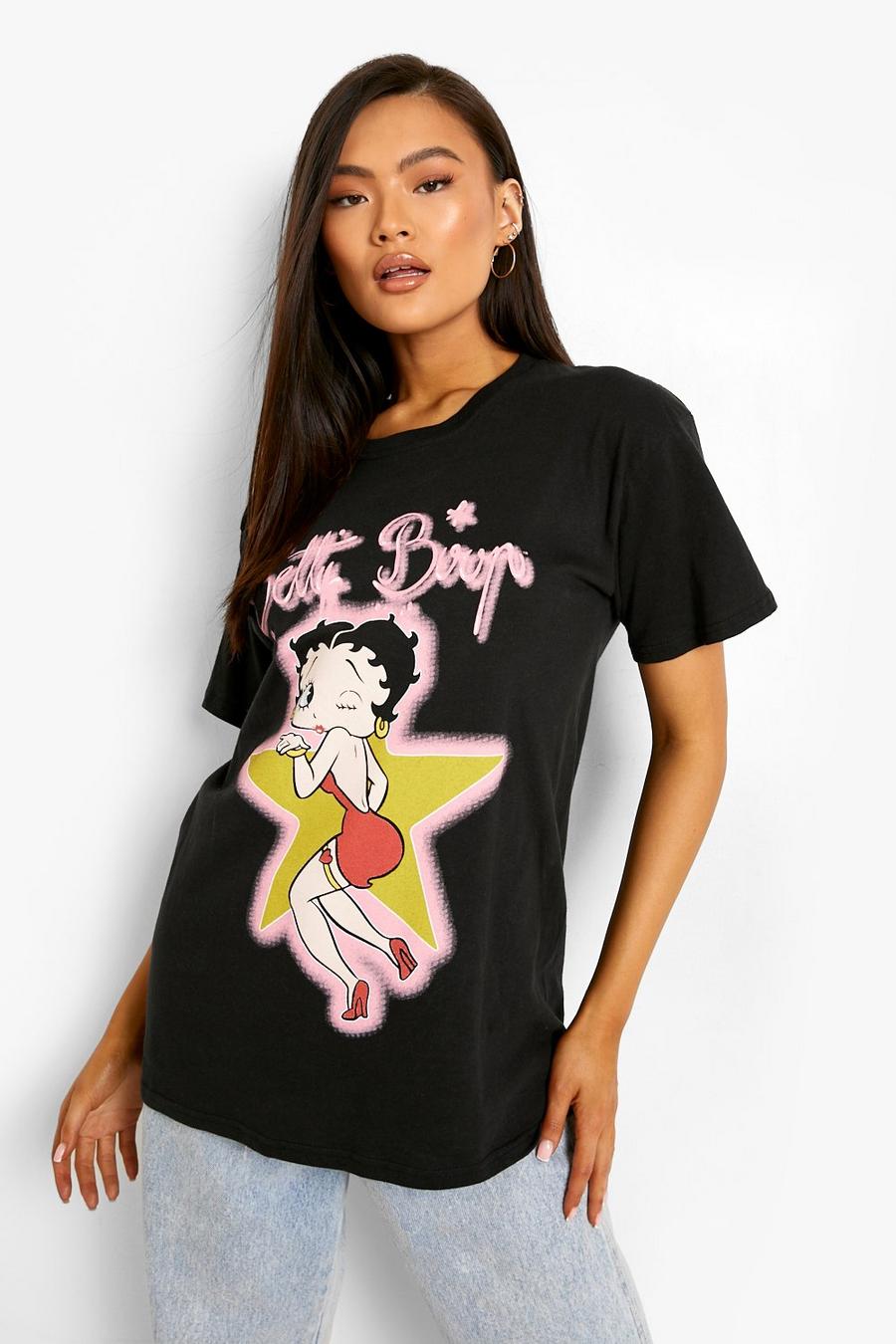 Black Betty Boop License Graphic T-Shirt image number 1