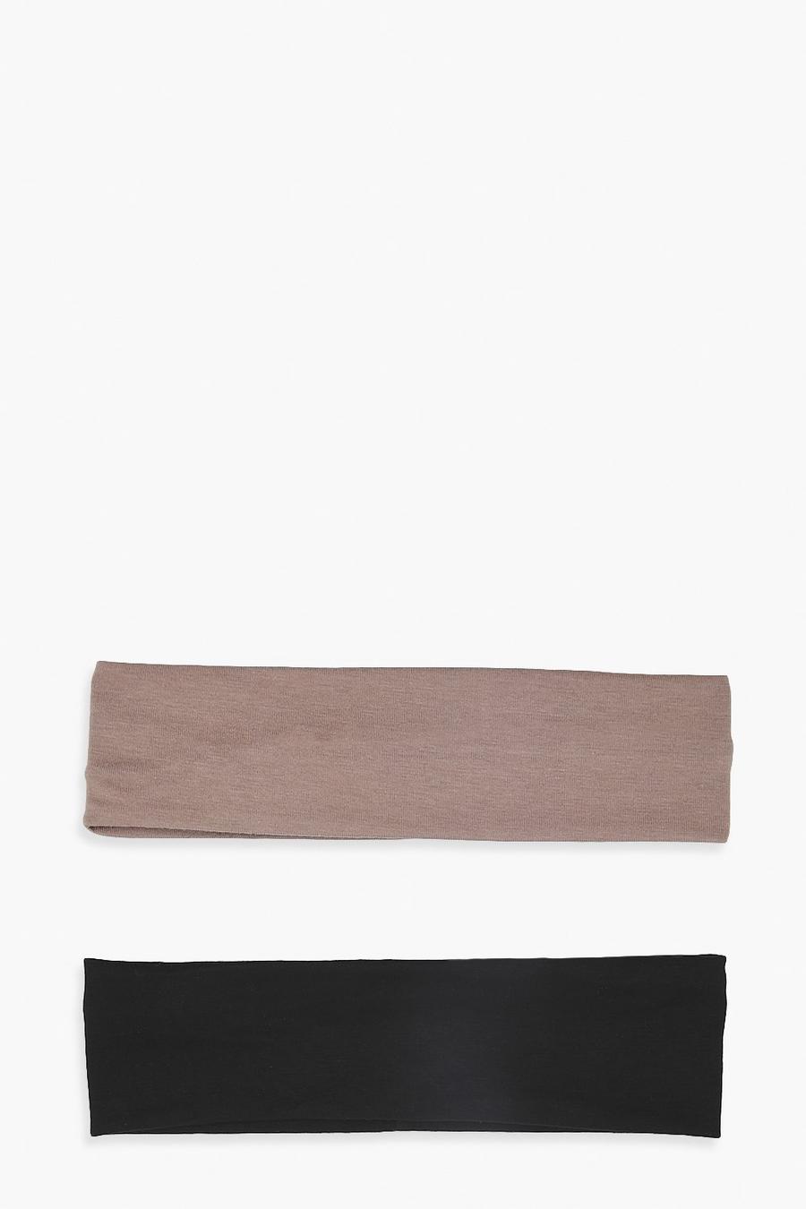 Multi Pack Of 2 Wide Jersey Knit Headbands image number 1