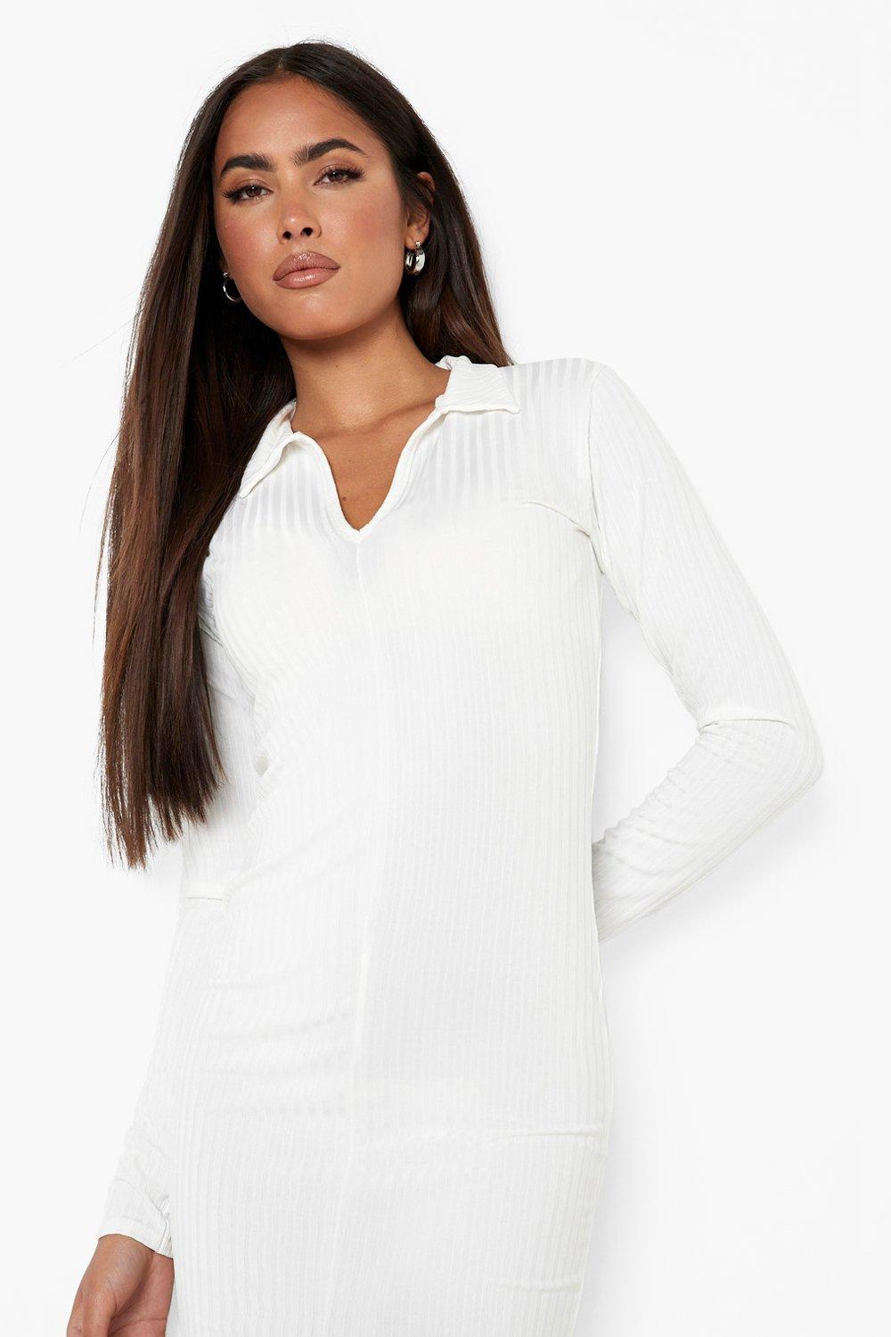 split hem ribbed dress