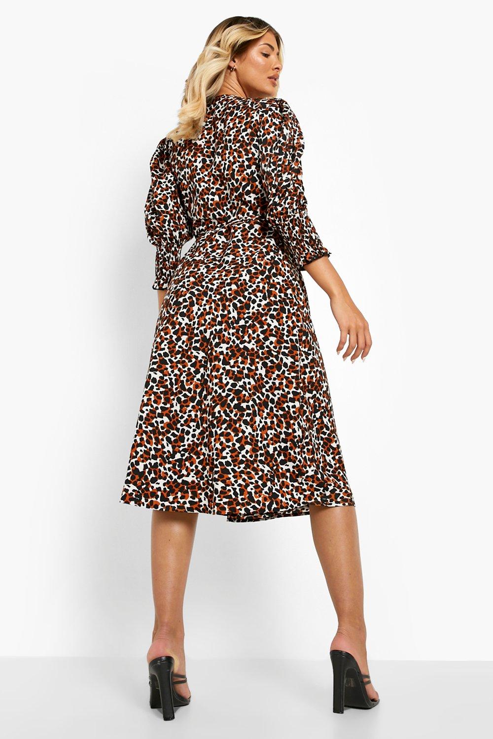 Three quarter cheap sleeve midi dresses