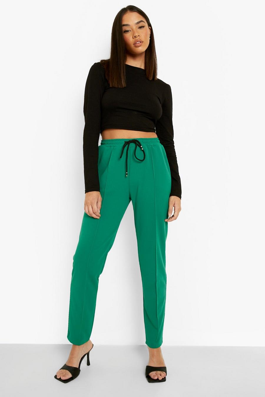 Green Casual Drawstring Loose Fit Pants image number 1
