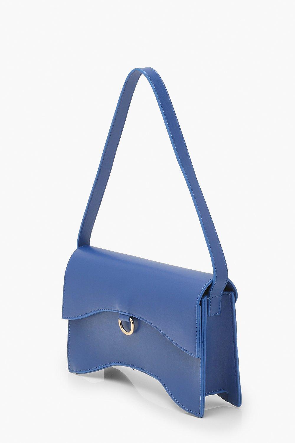 Curved Rectangle Waved Shoulder Bag