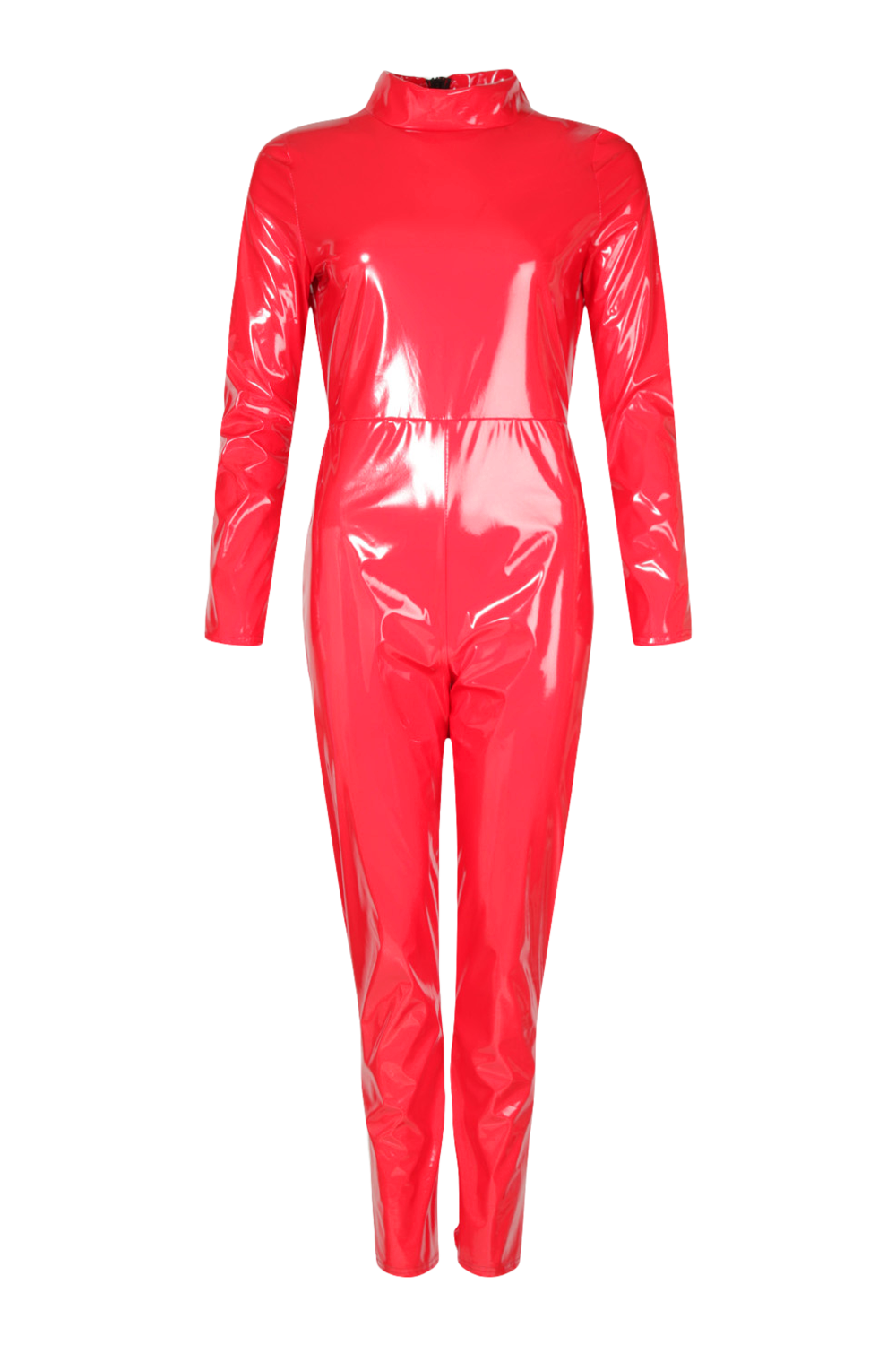 CamiCat-Catsuit-Bodysuit in Stretch Gloss Red Vinyl