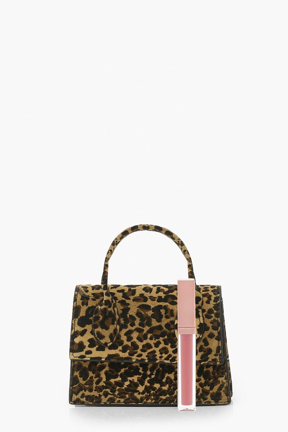 Boohoo leopard cheap print bag