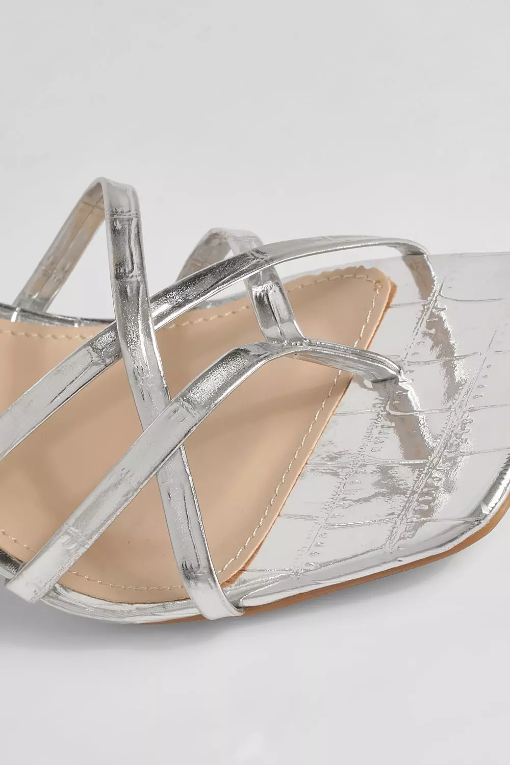 Silver block heels size 11 hotsell