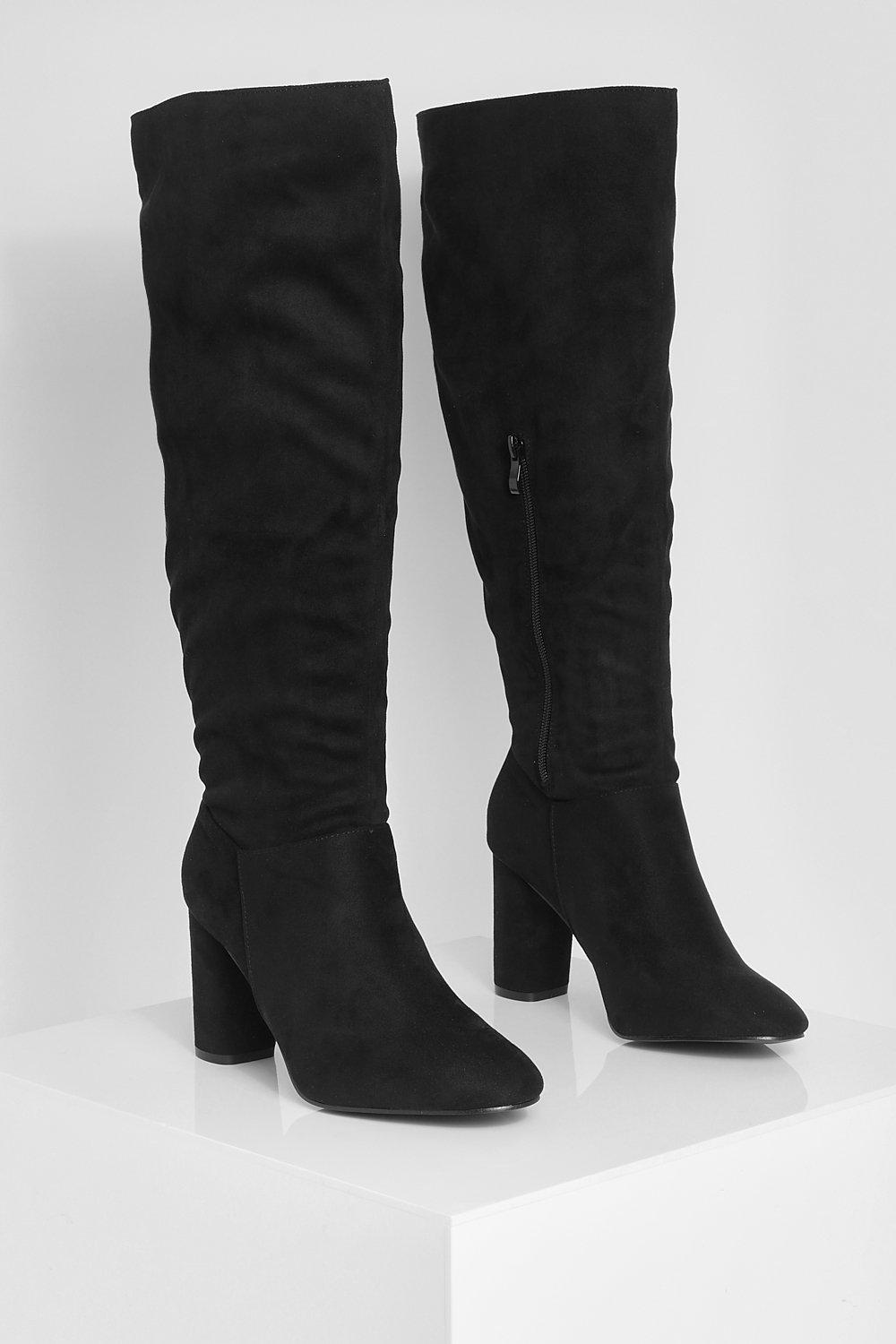 Black mid cheap length boots