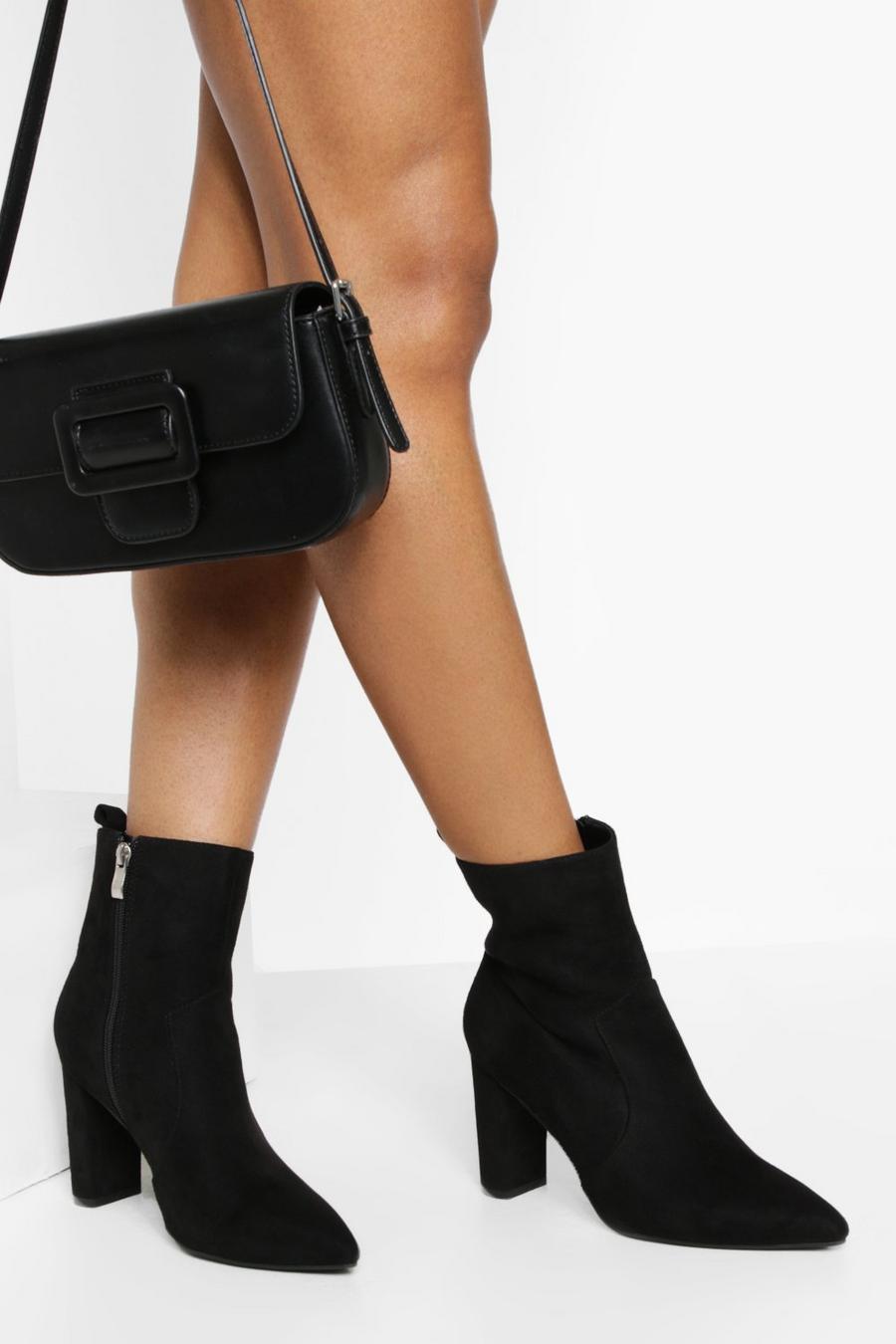 Black nero Pointed Toe Boots