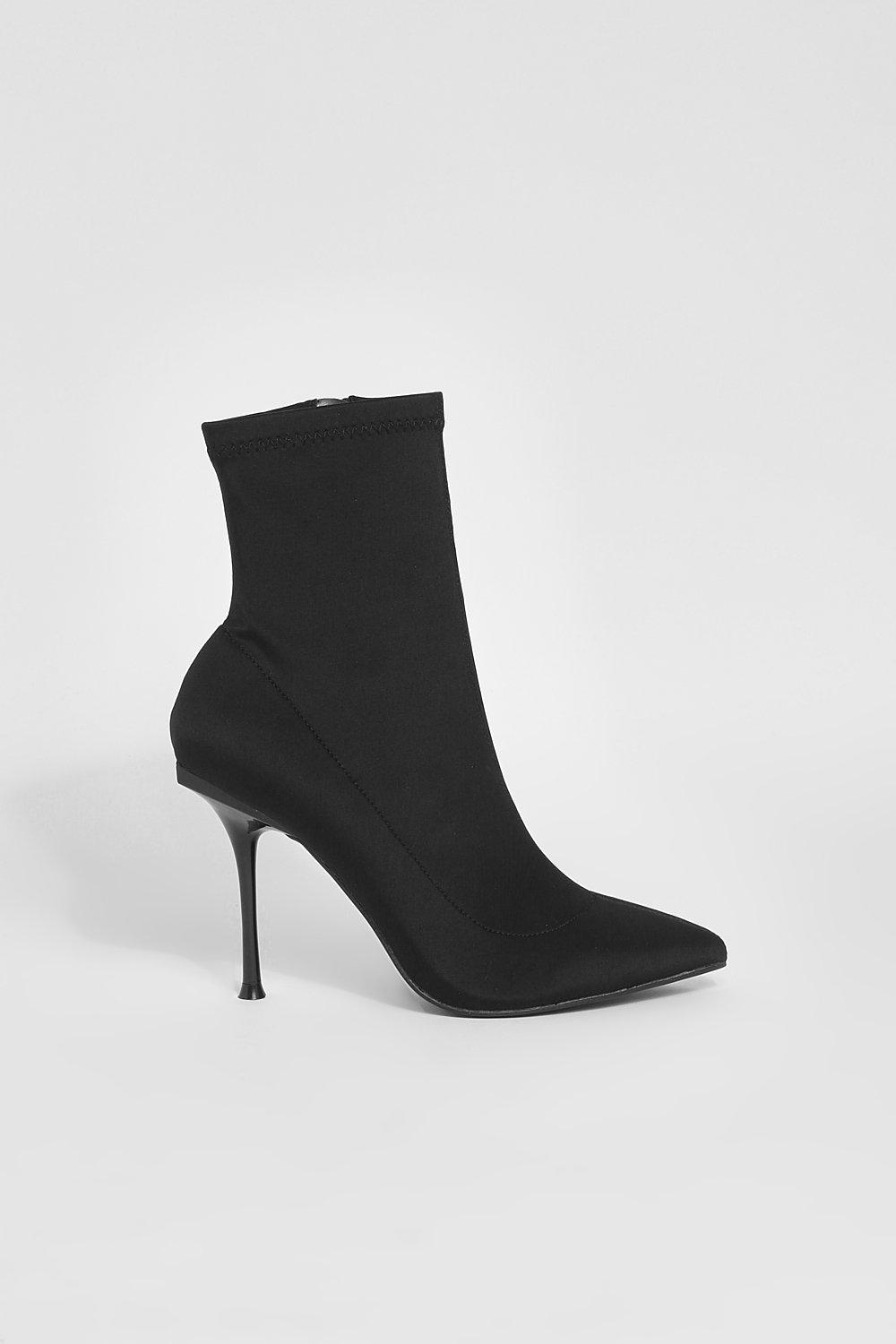 pointed toe stiletto sock boots