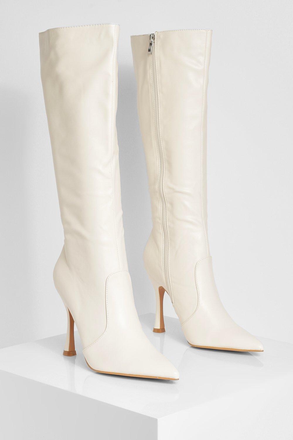 White 2024 boots boohoo