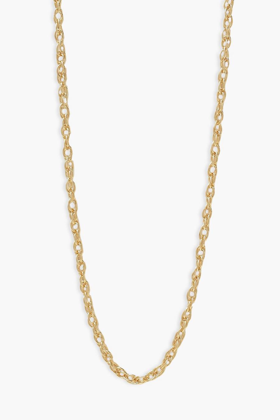 Gold Twisted Double Chain Necklace image number 1
