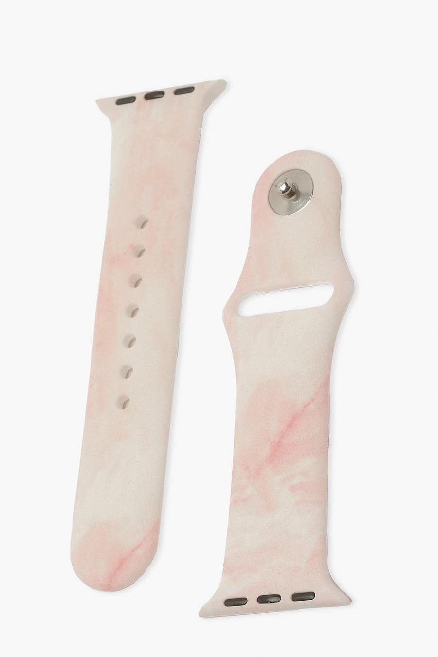 Pink Armband till sportklocka med marmormönster image number 1
