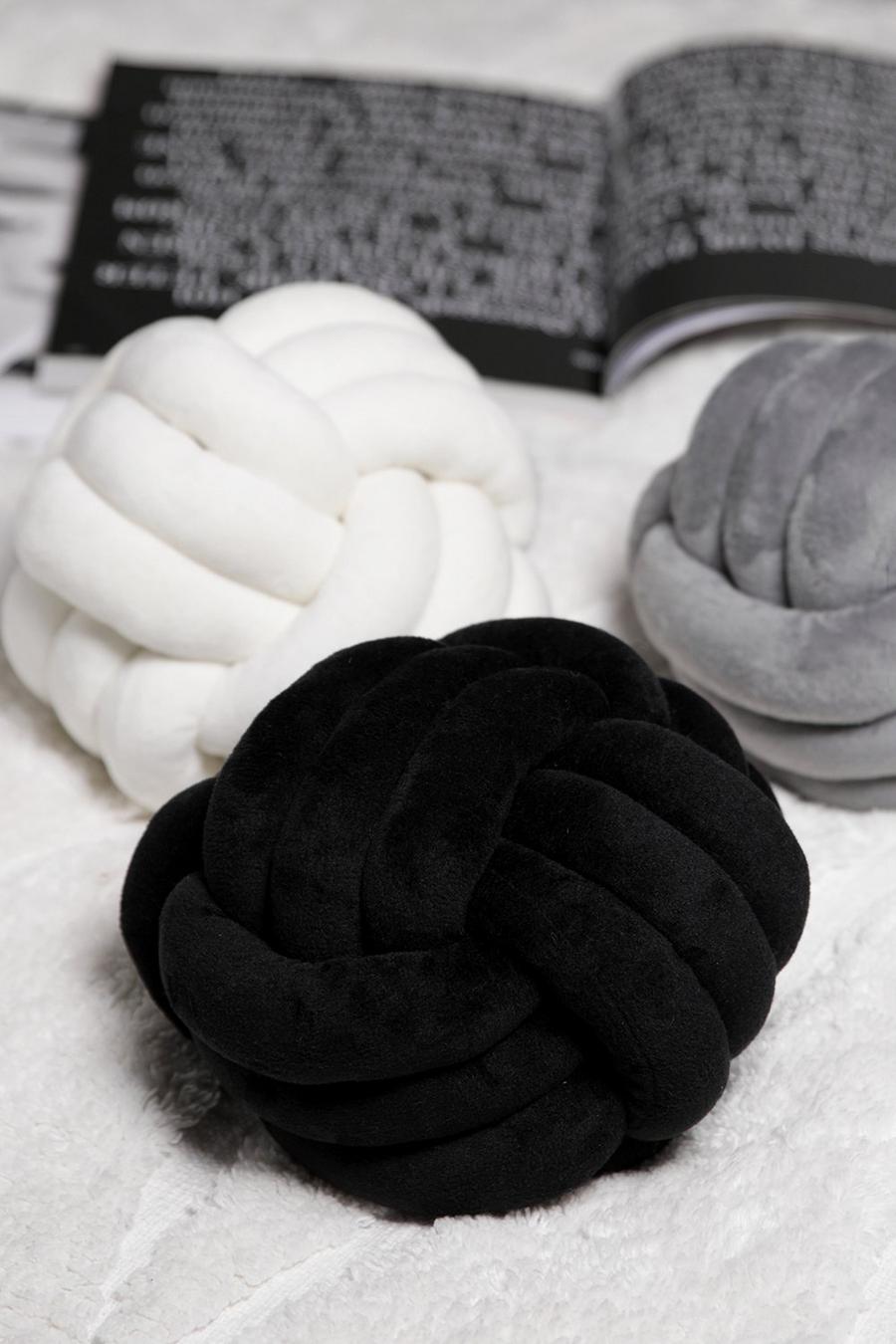 Black Velvet Knot Cushion image number 1