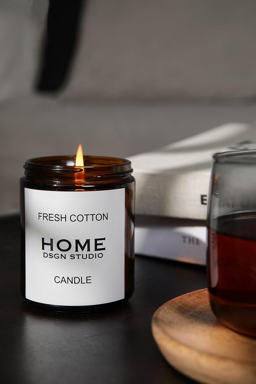 Brown Fresh Cotton Scented Jar Candle image number 1