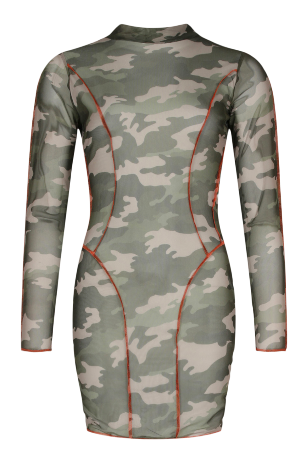 Boohoo 2024 camo dress