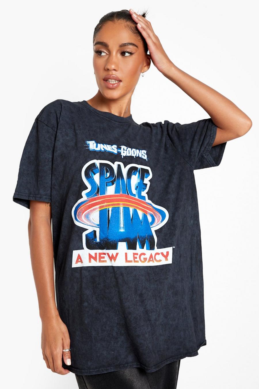 Oversize Batik T-Shirt mit Space Jam Print, Black image number 1