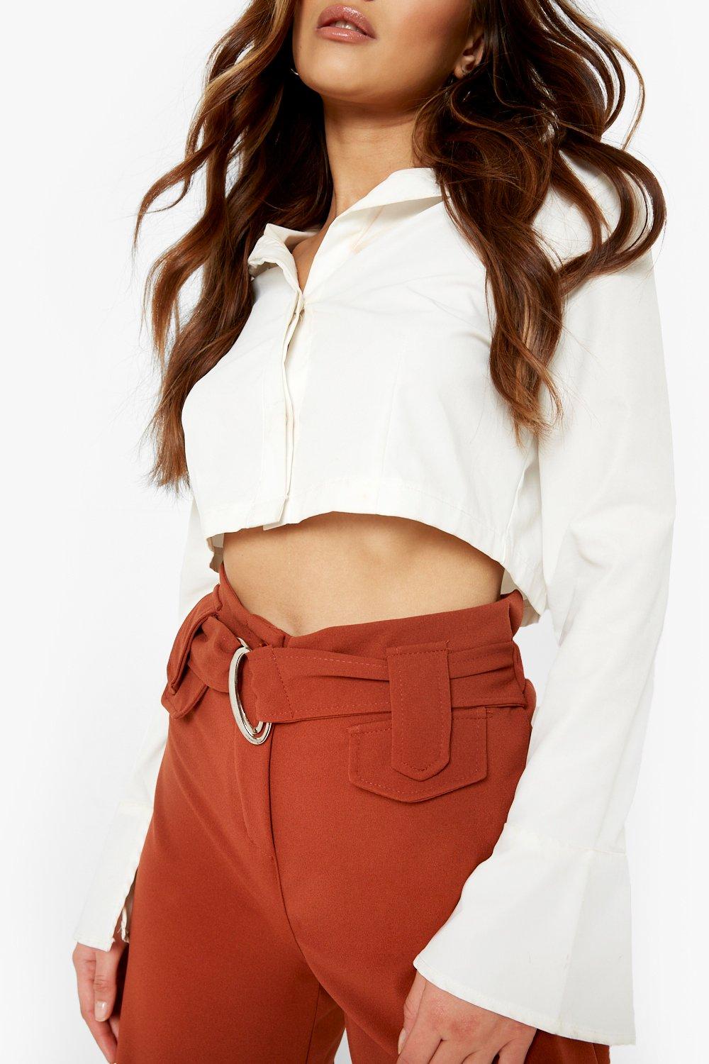 Basics High Waisted Jersey Knit Culotte Pants