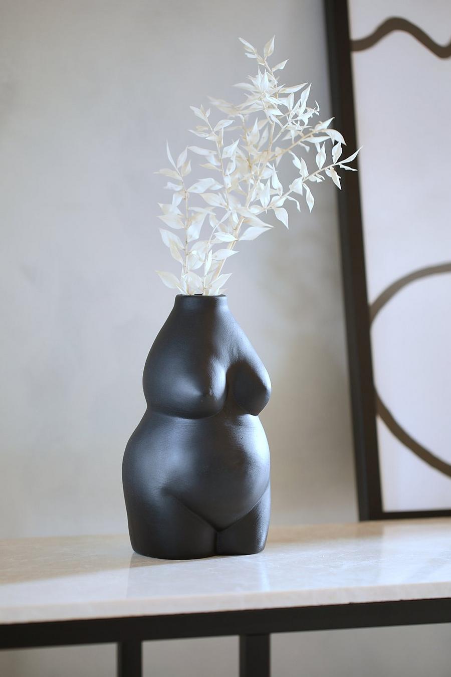Black Curve Body Vase image number 1