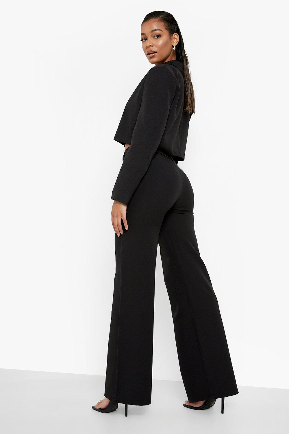 Seam Front Wide Leg Formal Pants