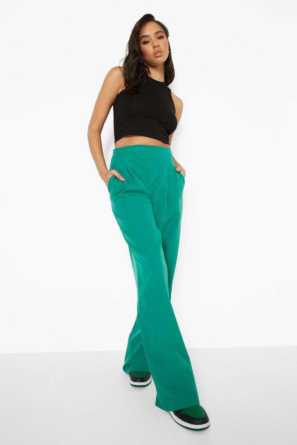 Wide Leg Pleated High Waist Trouser