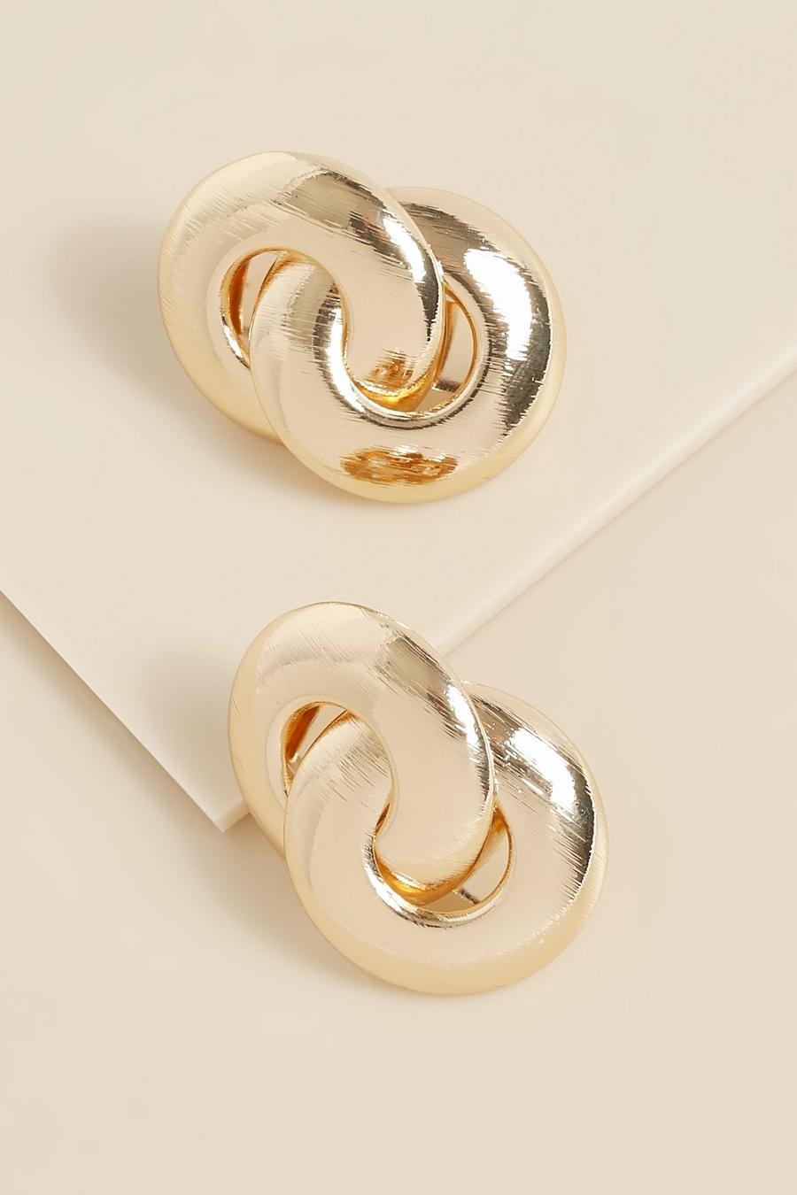 Gold Full Knotted Earring image number 1