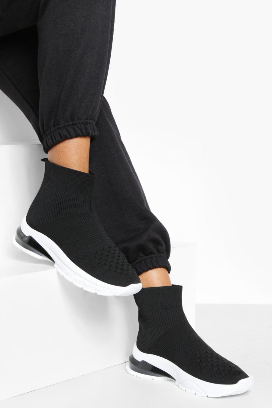Black Bubble Sock Sneakers image number 1