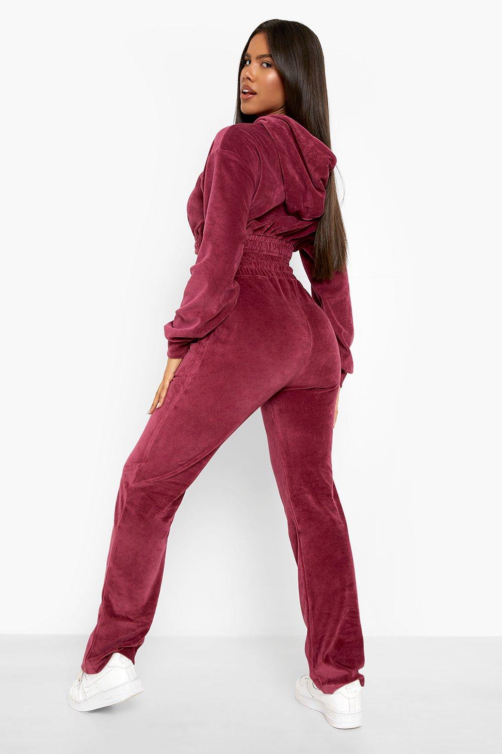 Velvet straight leg joggers hotsell