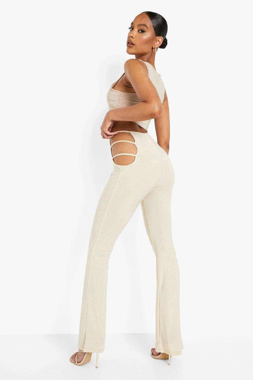 cut out flare pants