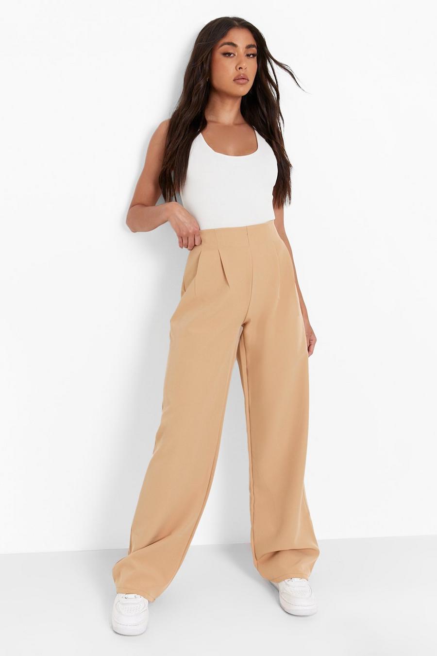 Sand Relaxed Fit Pleat Front Pants image number 1