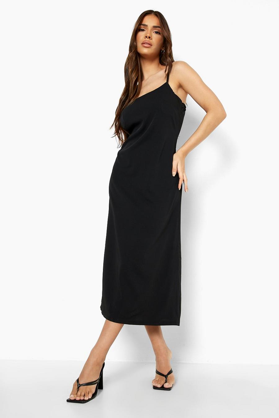 Black Luxe Matte Satin Cami Midaxi Dress image number 1