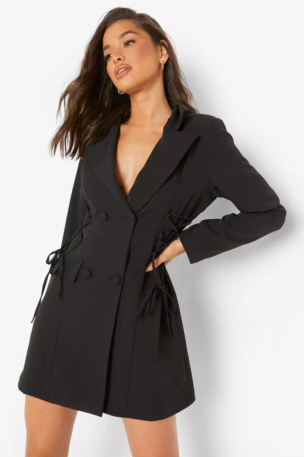 Missguided belted blazer dress best sale