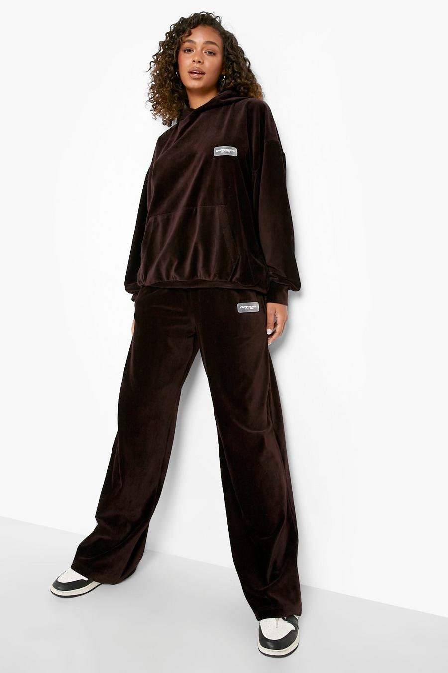 Chocolate Cord Wide Leg Jogger image number 1