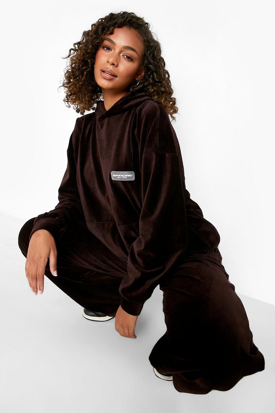 Chocolate Oversize hoodie i manchester image number 1