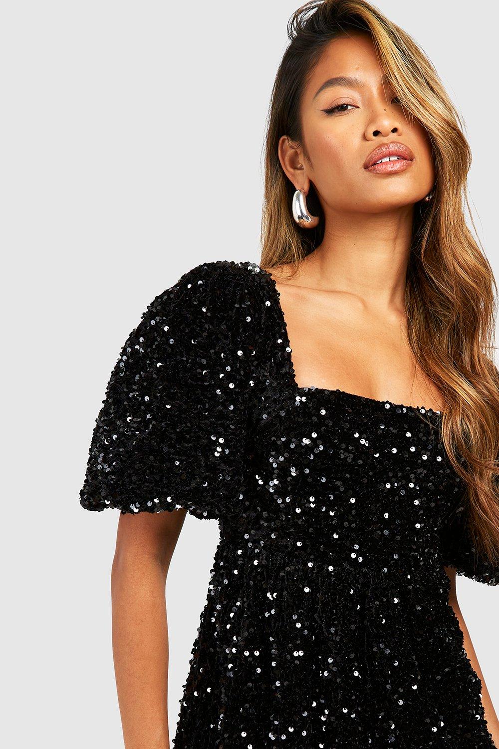 Jo reversible sequin dress - black – Styling You The Label