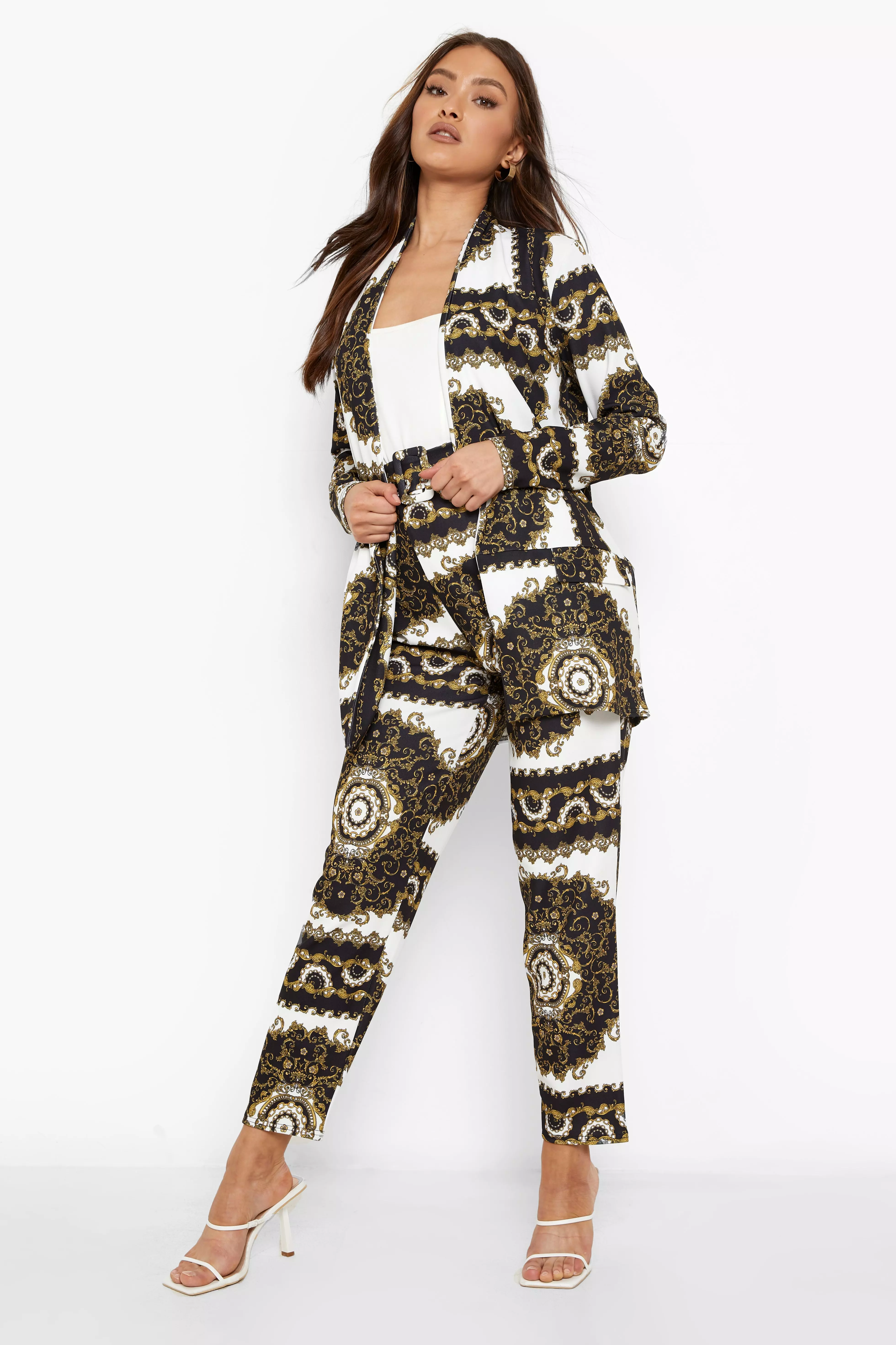 Leopard Print Full Sleeve Blazers Pants Suit - Fason De Viv – Fason De Viv