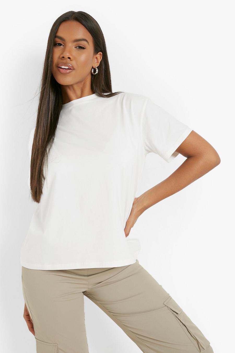 Ecru Basic Cap Sleeve T Shirt image number 1