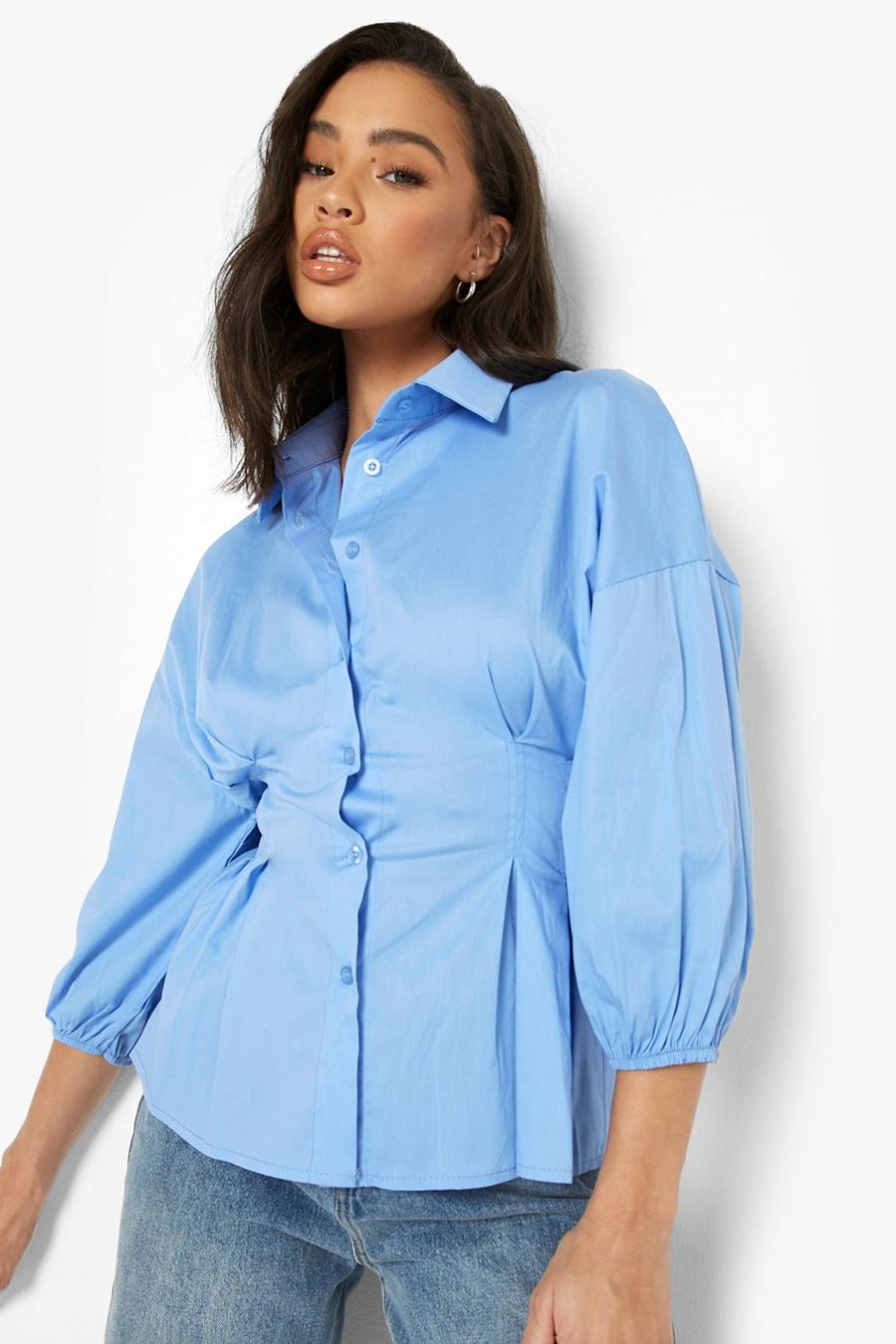 Pale blue Blouse Met Taille Detail image number 1