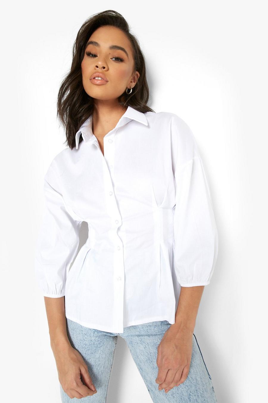 White Waist Detail Shirt image number 1