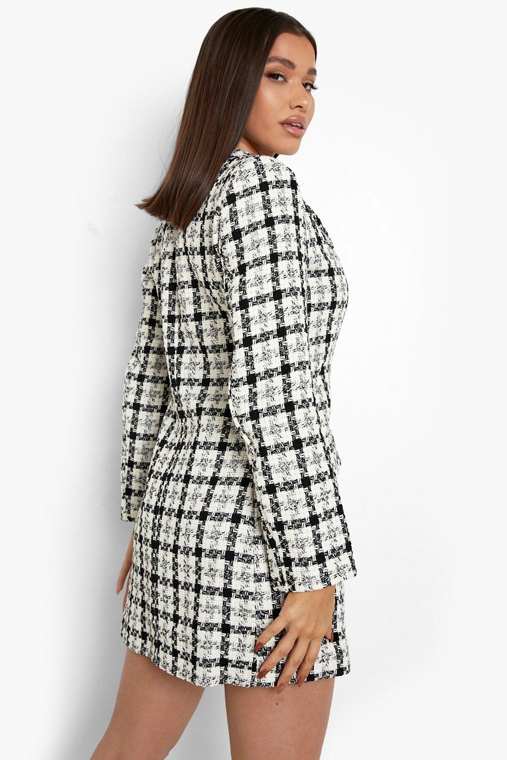 boohoo tweed jacket