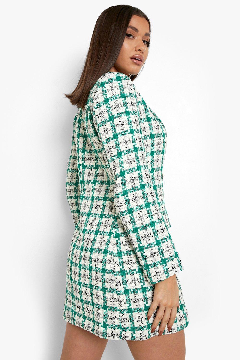 Boohoo tweed outlet dress