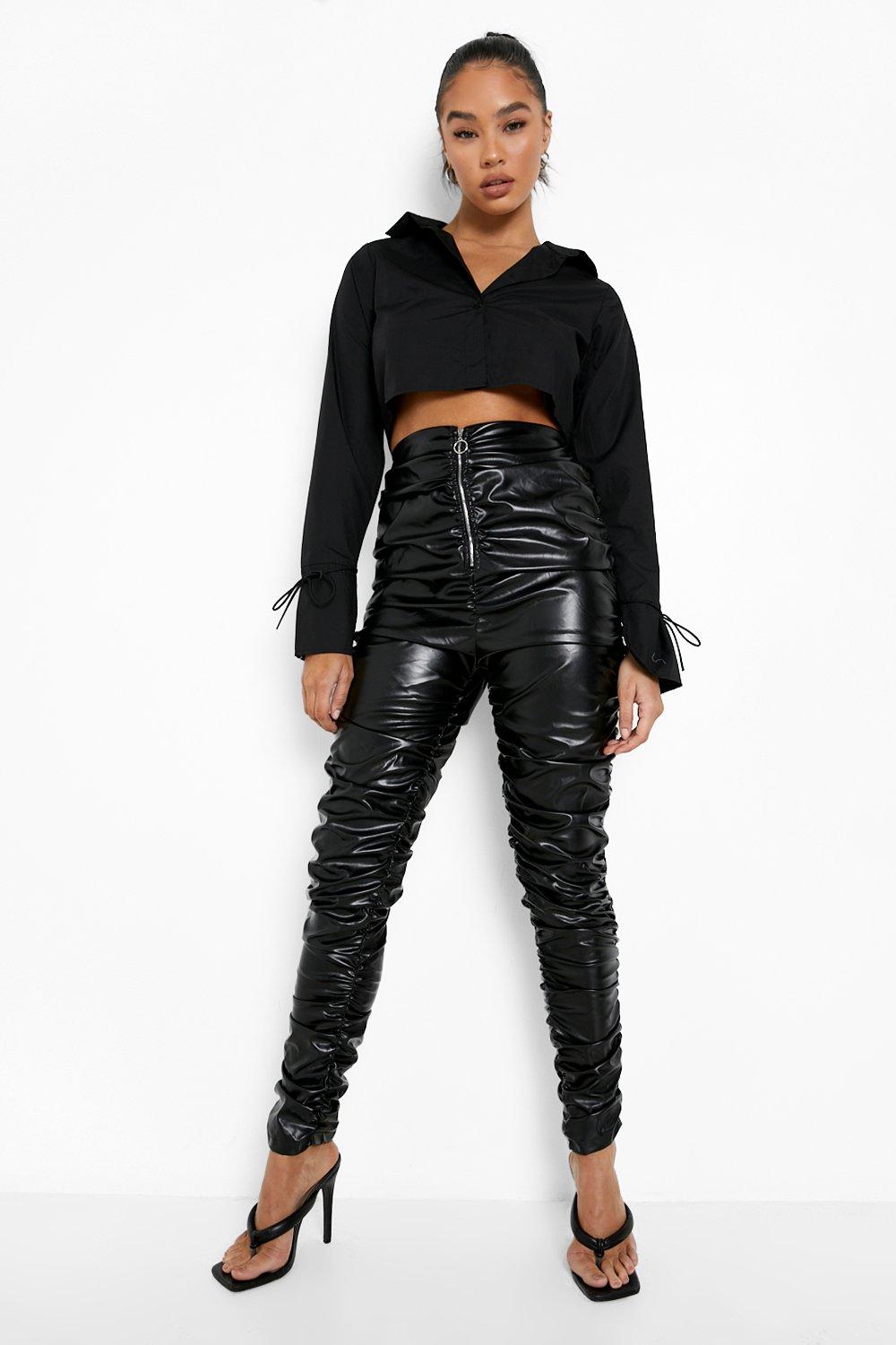 Boohoo pantalon simili discount cuir