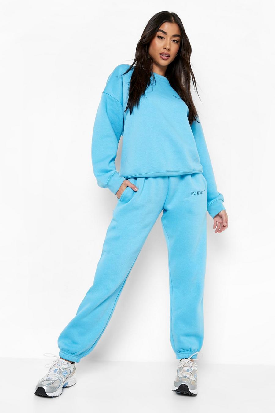 Blue Official Text Sweater Tracksuit image number 1