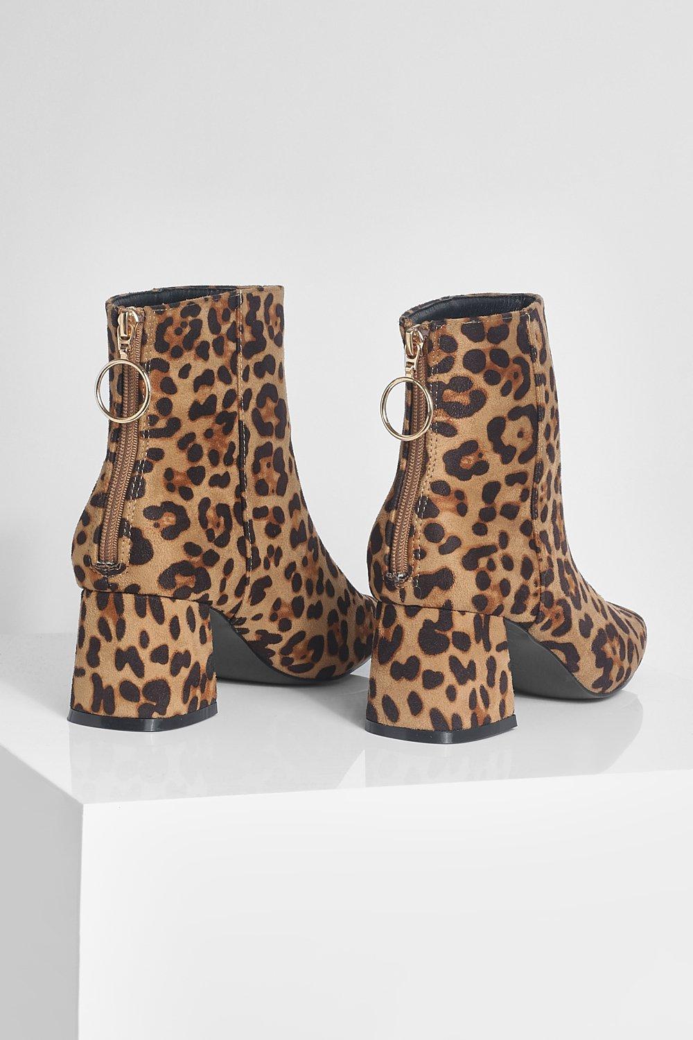 Leopard block 2025 heel boots