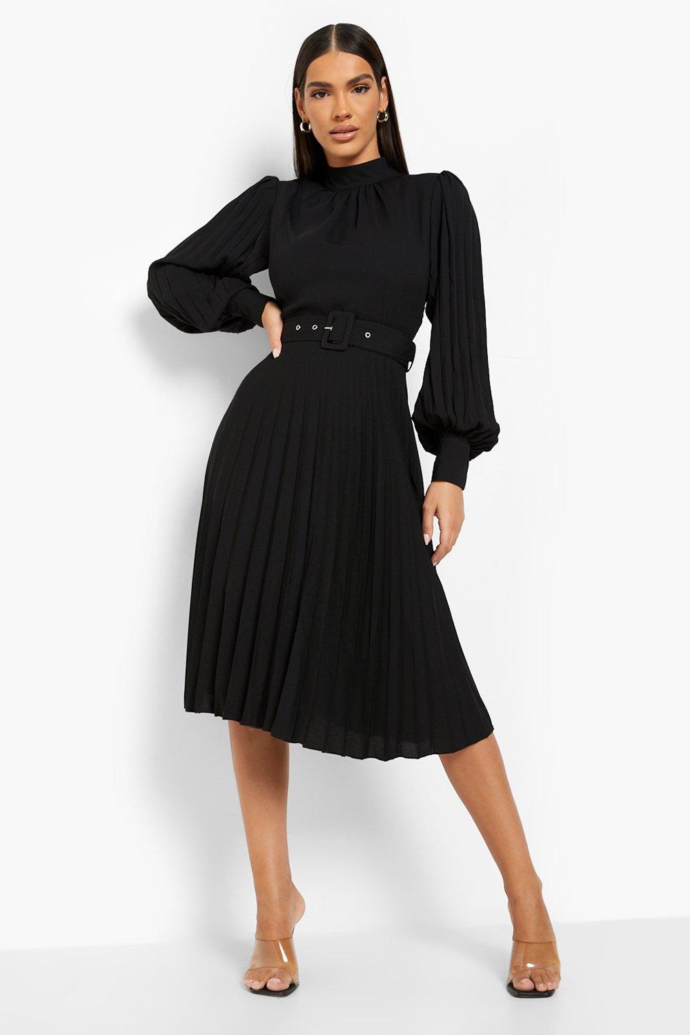 Boohoo black hot sale dress