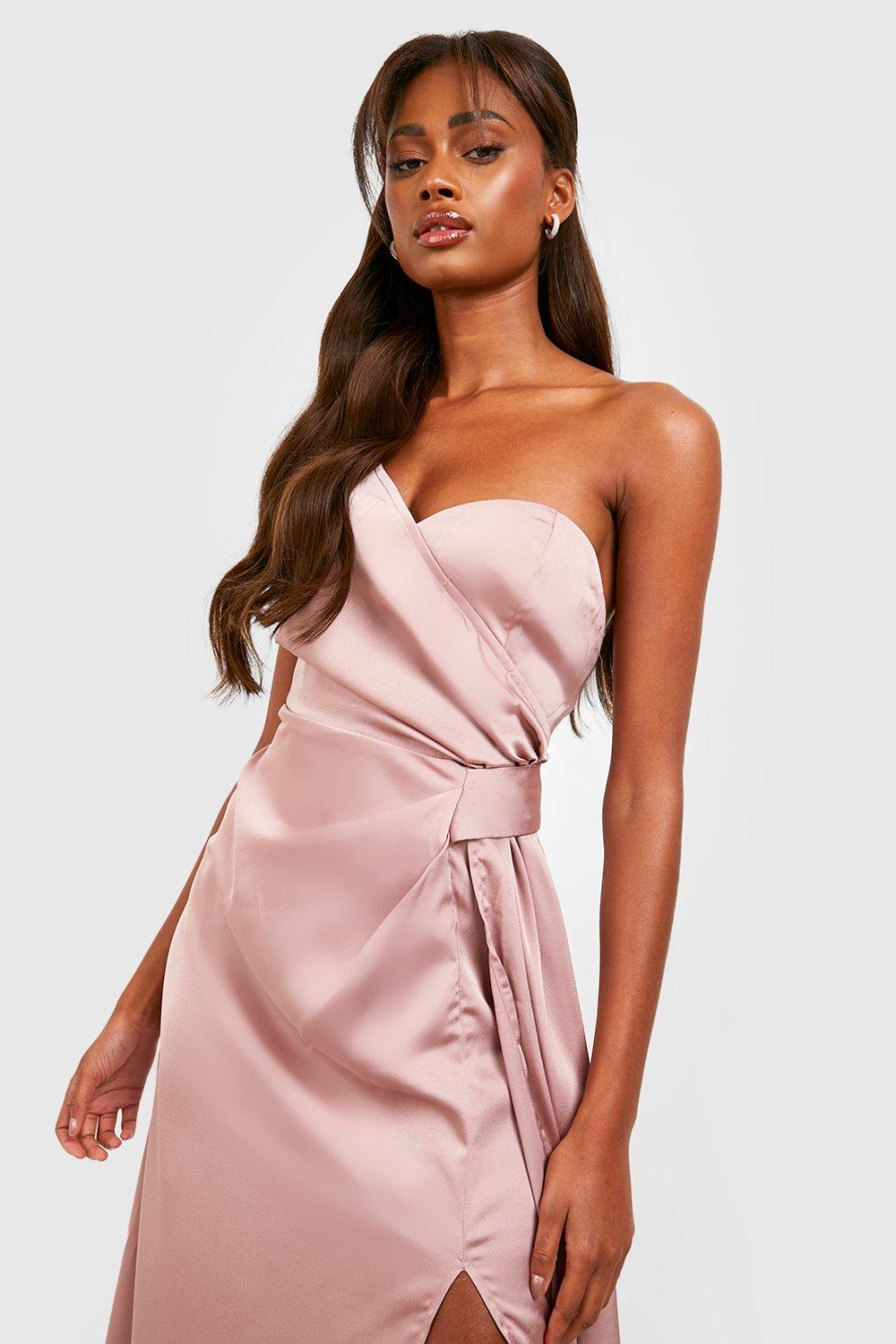 Satin mauve hot sale dress