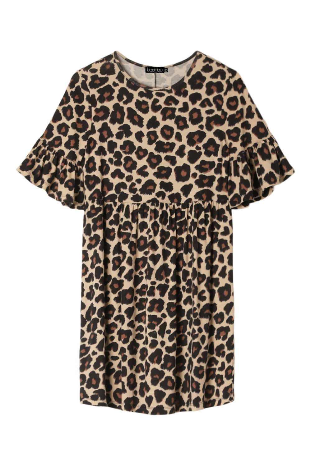 Leopard Print Smock Dress boohoo NZ